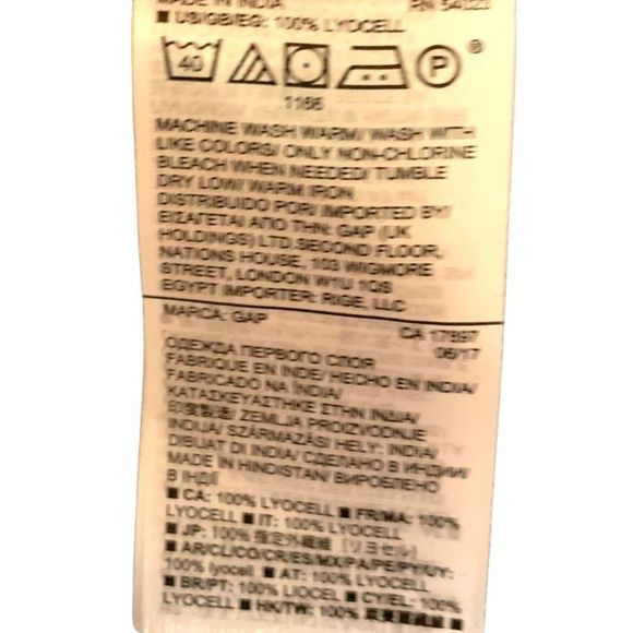 Gap Chambray BoHo  Pleated Light Blue Denim Top M (A-143) - Picture 7 of 8